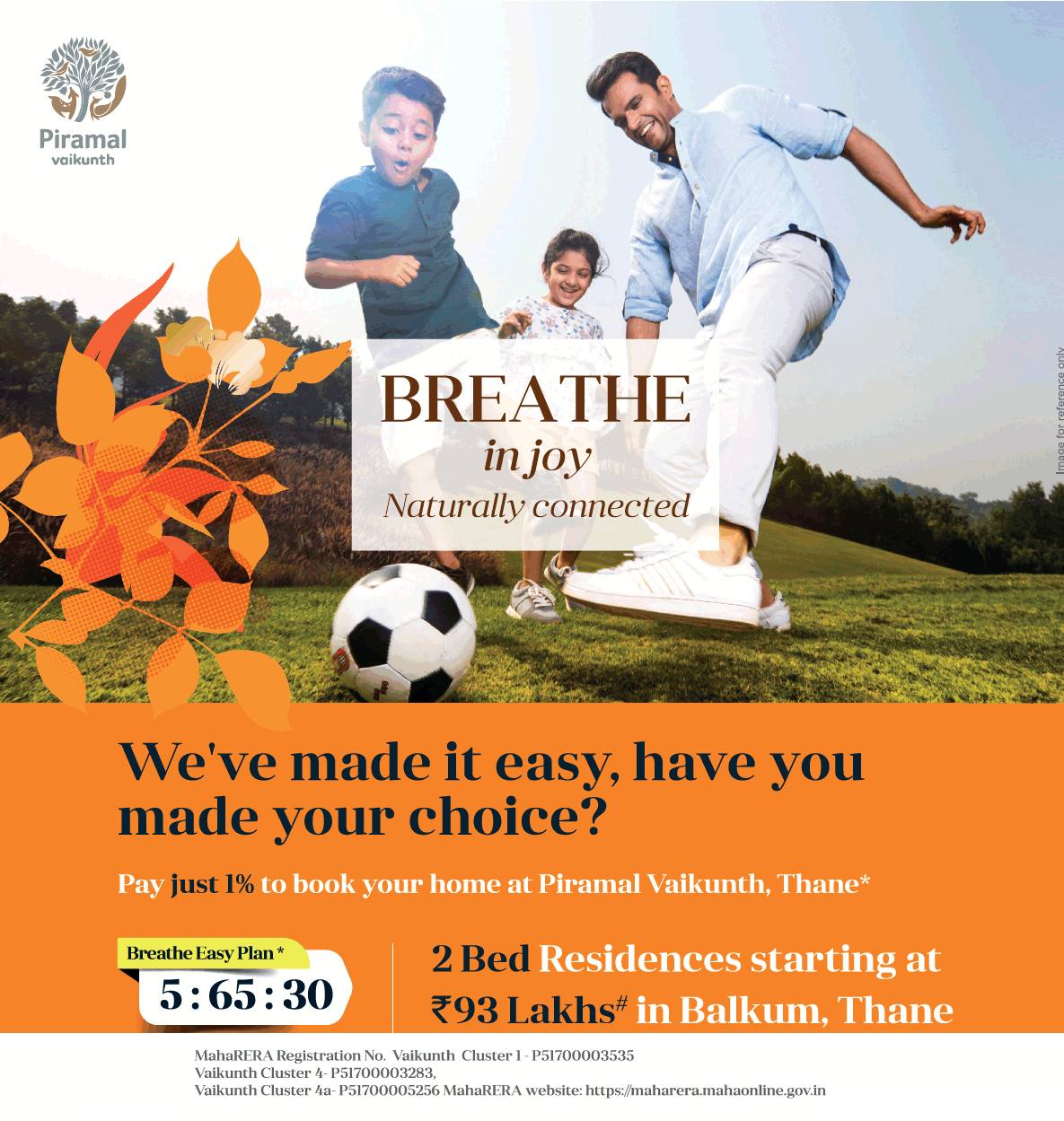 Avail breathe easy plan of 5:65:30 at Piramal Vaikunth in Mumbai Update